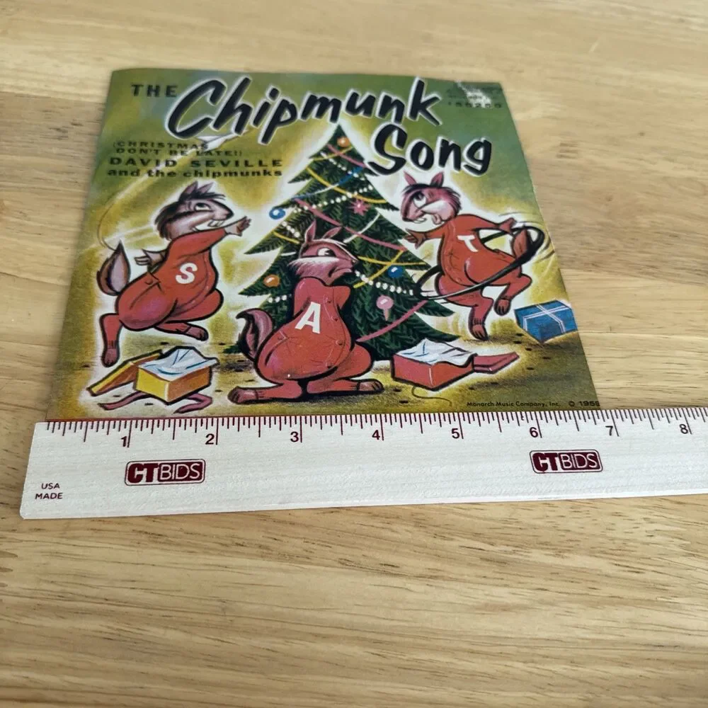 1959 David Seville And The Chipmunks Alvin’s Harmonica 45 Sleeve No Record - Picture 7 of 7